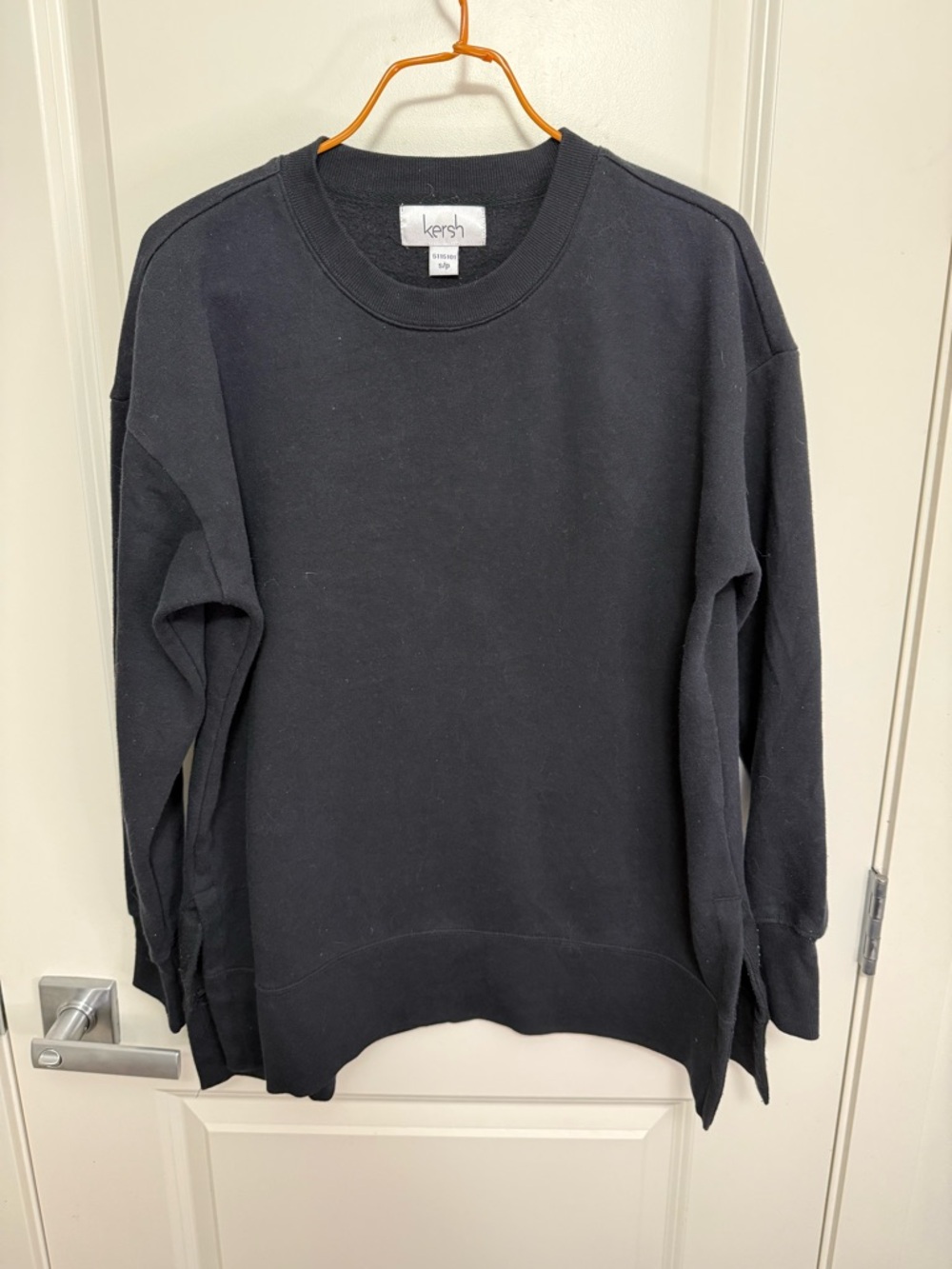 Kersh Black Women's Crewneck Sweatshirt in size S